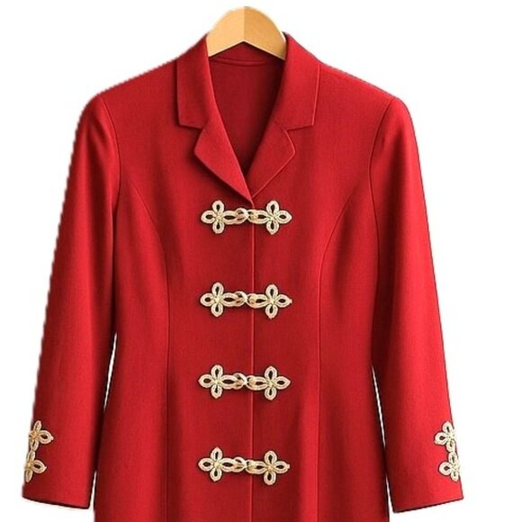 Vintage Dress Red Gold M, Ebony Spiegel